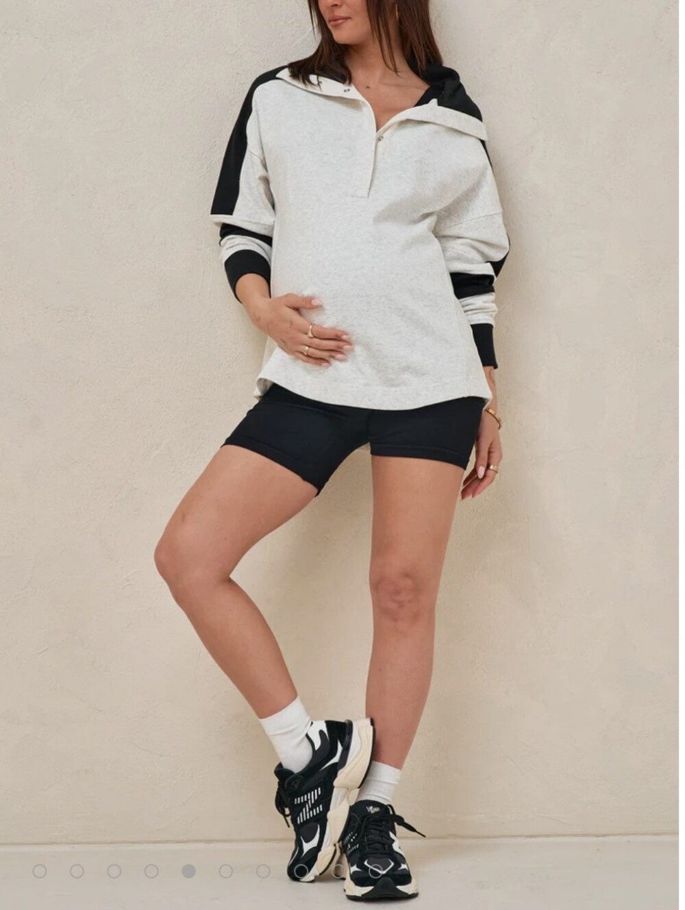 Bae The Label Maternity Half-Zip Sweater